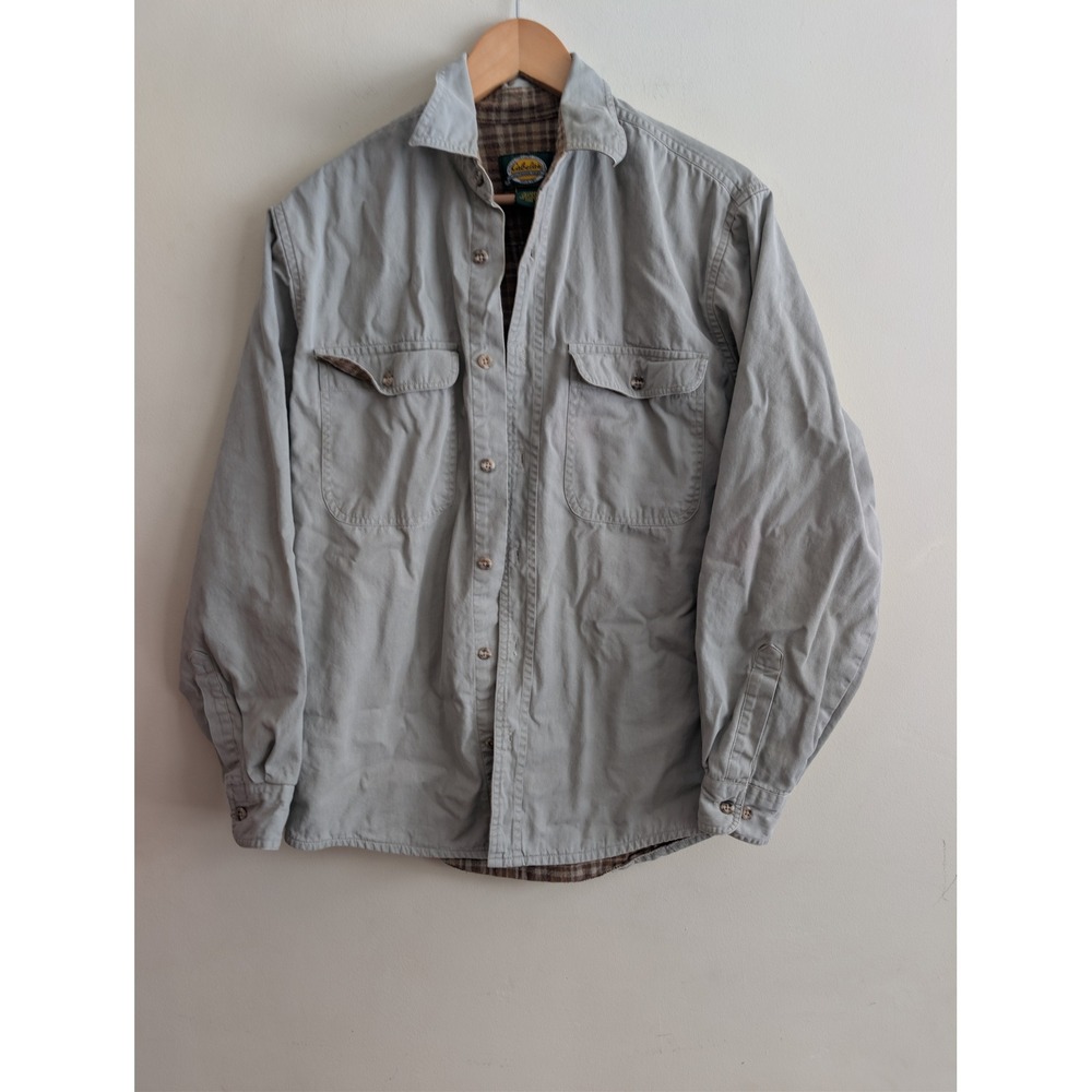 Cabelas Flannel Lined Button up Shacket Jacket Mens S 90s workwear Heritage